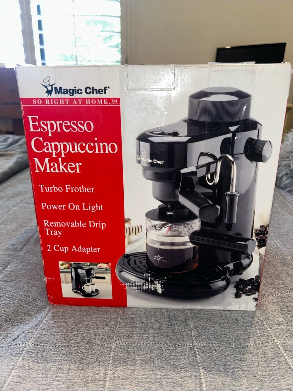 Magic Chef Black Espresso Cappuccino Maker with Turbo Frother